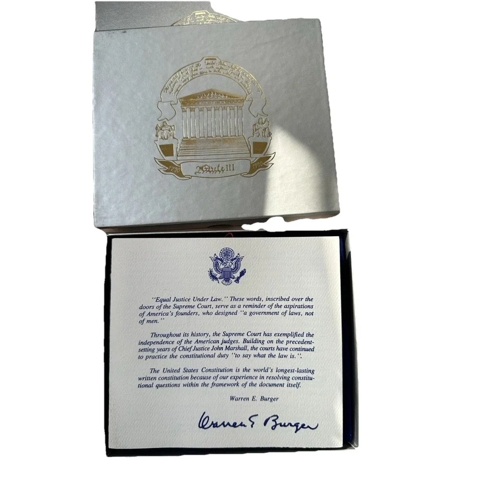 1790-1990 Article III White House Christmas New In Box